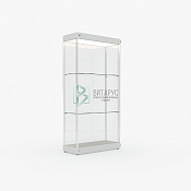 Витрина профильная вертикальная прямоугольная полного обзора со световым блоком